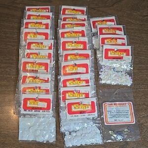 25 Piece Sequins Packs Bundle, 5mm 7mm 8mm 10mm,‎ New